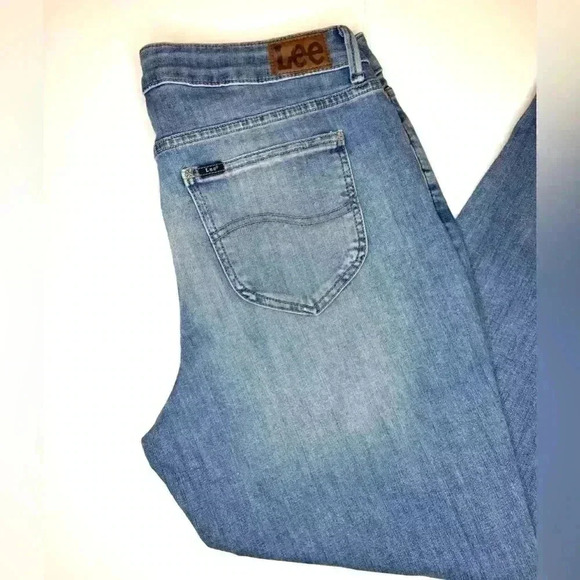 Lee Womens Secretly Shapes Regular Fit Straight Leg Mid Rise Jeans Size- 16 S - Picture 8 of 8